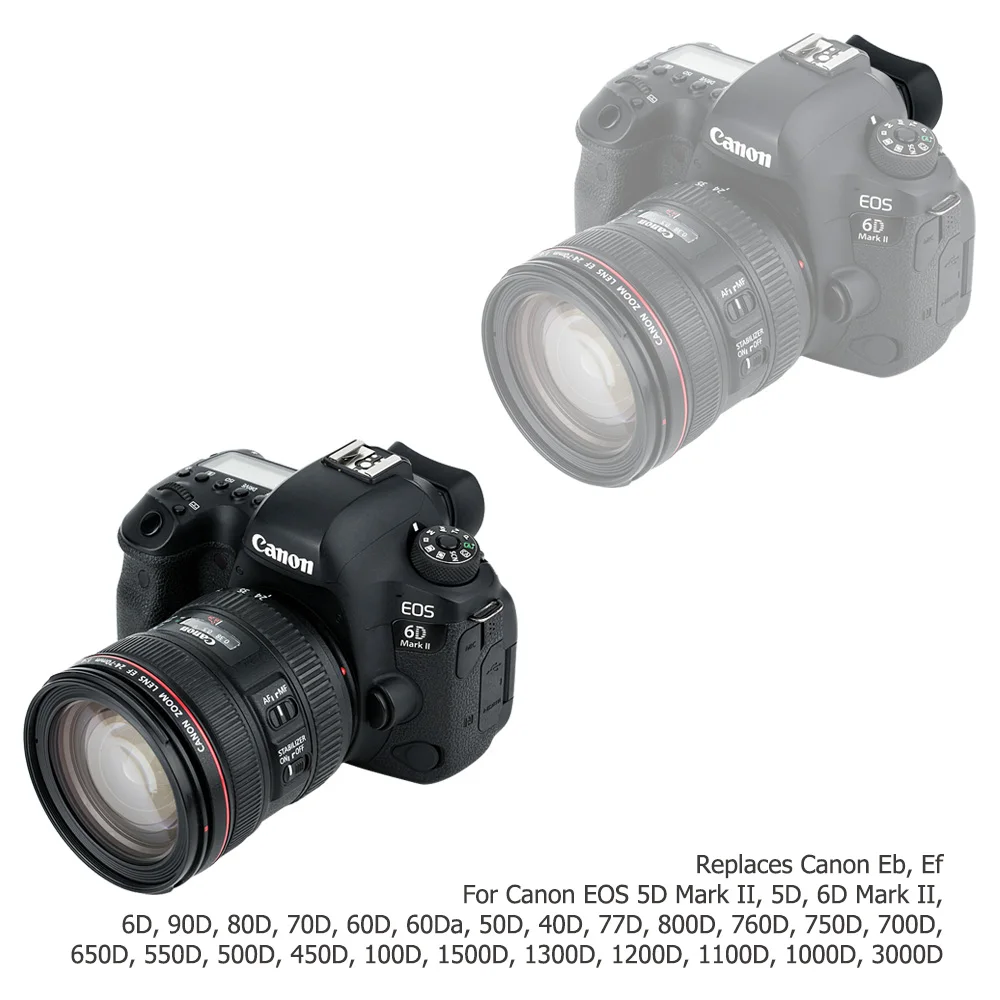 Soft Long Viewfinder Eyecup Eyepiece for Canon EOS 90D 80D 70D 60D 77D 6D Mark II 5D 50D 40D 30D EB EF Eye cup | Электроника