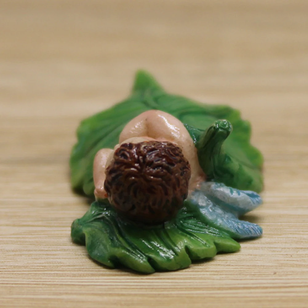 

Micro Landscape Cute Fairy Baby Figurine Simulation Succulents Resin Craft Statue Decoration Villa Home Figurines Decoration