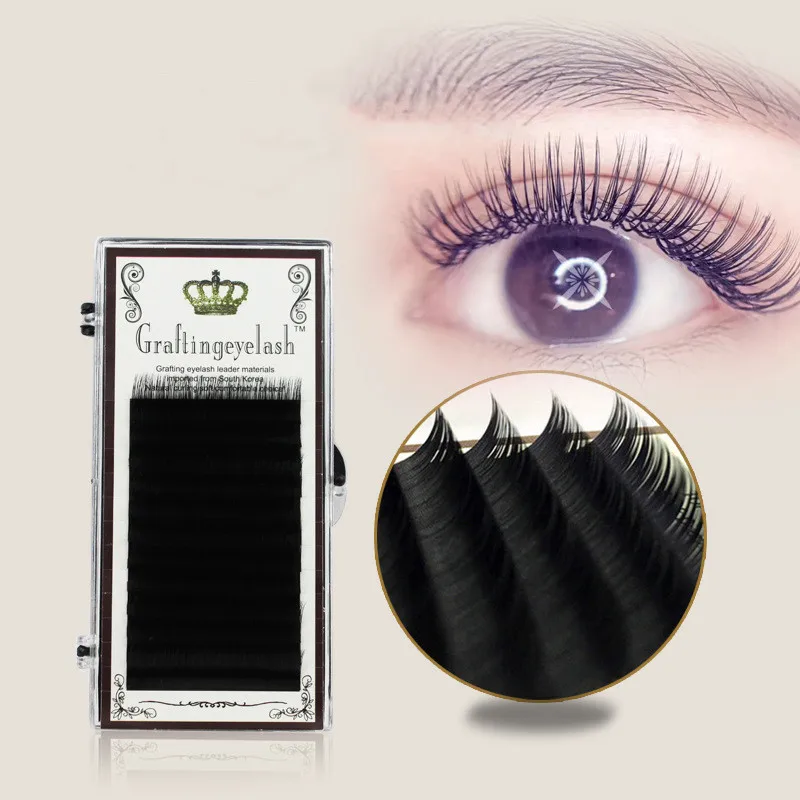 

Free Shipping Lash 12Rows Faux Mink Individual Eyelash Lashes Maquiagem Cilios for Professionals Soft Mink Eyelash Extension