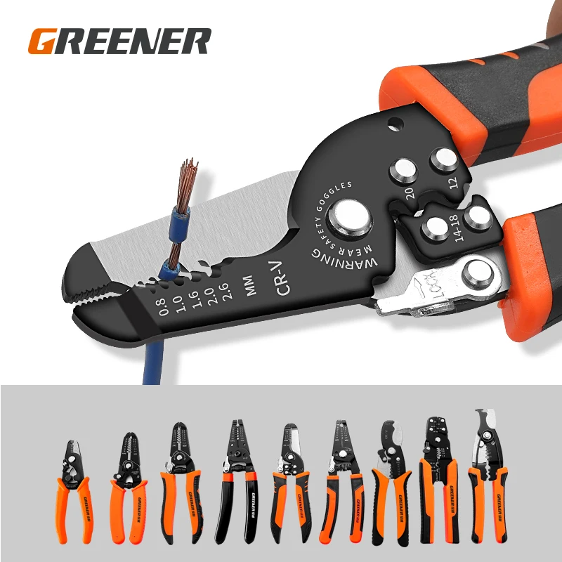 Greener Wire Stripper Cutter Crimper Automatic Multifunctional Crimping Stripping Plier Tools Electric Hand Tool | Инструменты