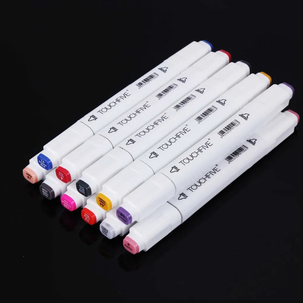 TouchFIVE Markers Art Alcohol Ink 168 Color Anime Student Design Sketch Manga Marker Pen for Drawing | Канцтовары для офиса и