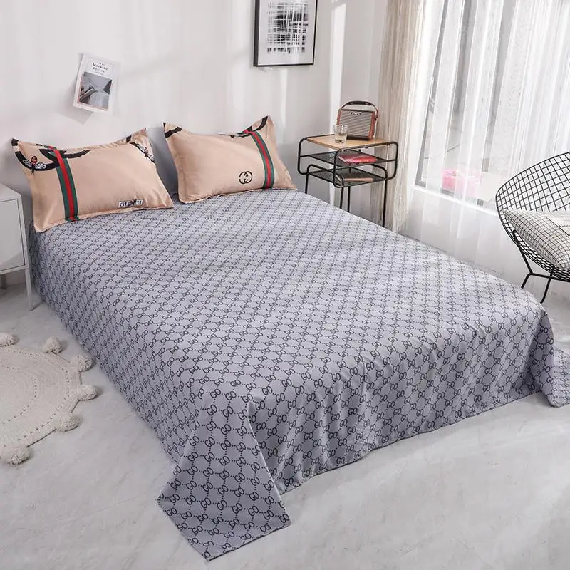 

50 Simple Classic Queen bedding set 5 size bed linen 4pcs set duvet cover set Pastoral bed sheet AB side duvet cover black