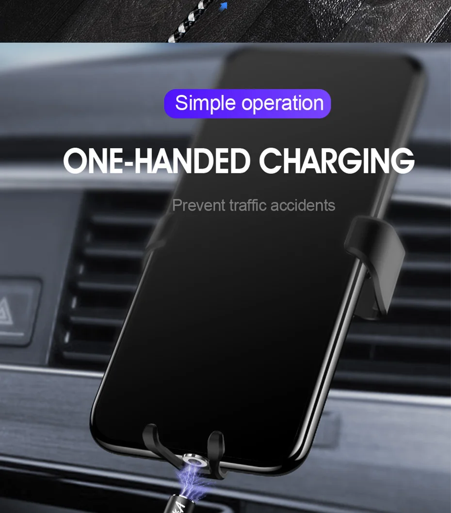 H& A Магнитный кабель для зарядки телефона Micro usb type C для iPhone кабель для освещения провод для быстрого заряда type-C samsung Магнитный кабель Redmi