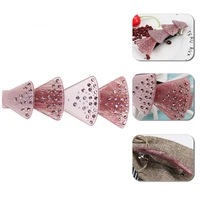 ins popular splicing hair clips interesting trapezoidal acetate hair accessories clips embellished with rhinestone