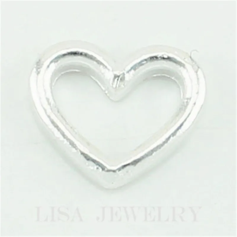 Новый дизайн Золотой полая подвеска в форме сердца подходит для плавающих