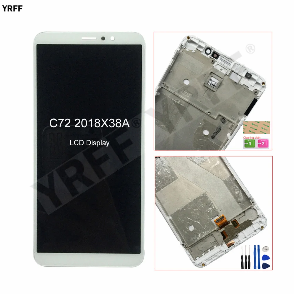 

With Frame LCD For Gome Fenmmy Note C72 2018X38A LCD Display With Touch Screen Digitizer Front Glass Panel Sensor Assembly