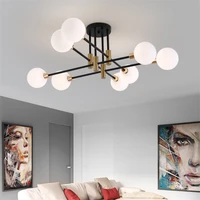 chandelier with glass ball lampshade pendant lights lustre kitchen home decoration accessories decor living room hanging lamp