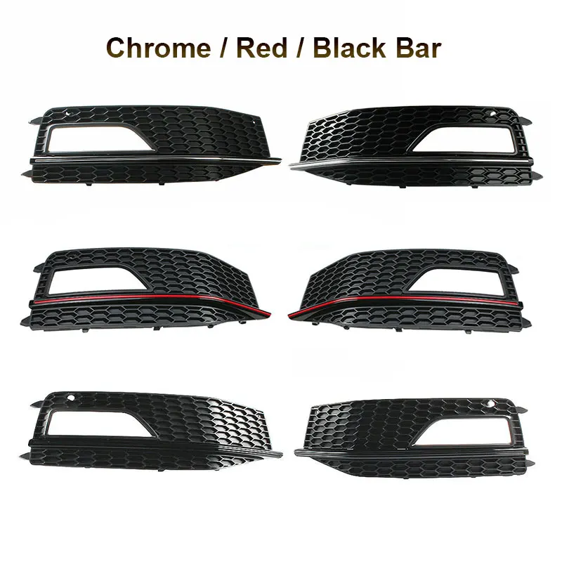 Фонарь для переднего бампера левый и правый красный хромированный черный