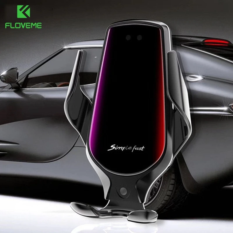 Автомобильный держатель для смартфона FLOVEME R3 подставка с датчиком и беспроводным