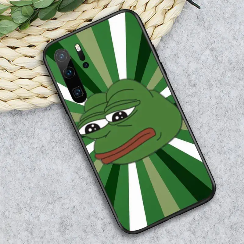 

Funny The Frog Pepe face crying happy Phone Case For Huawei honor Mate P 9 10 20 30 40 Pro 10i 7 8 a x Lite nova 5t