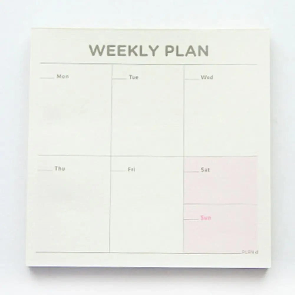 

New Hot Weekly Monthly Check List Work Plan Square Paper Notebook Diary Agenda Daybook