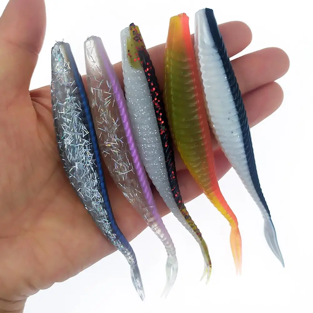 Мягкая приманка-воблер 12 см 7 г 5 шт. силиконовая приманка в виде гольяна вилка с