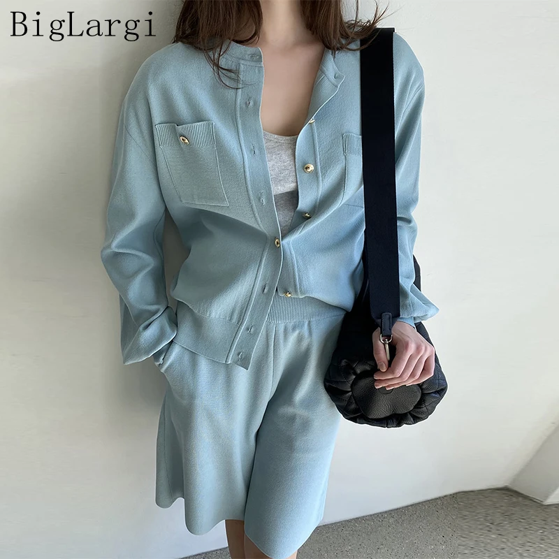 

Женский трикотажный Костюм-двойка, свитер и свитер в Корейском стиле, весна-лето, 2021