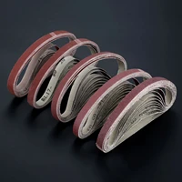 10pcsset 60 to 600 grit 15mm x 452mm sanding belts for angle grinder sanding belt adapter polishing sanding grinding