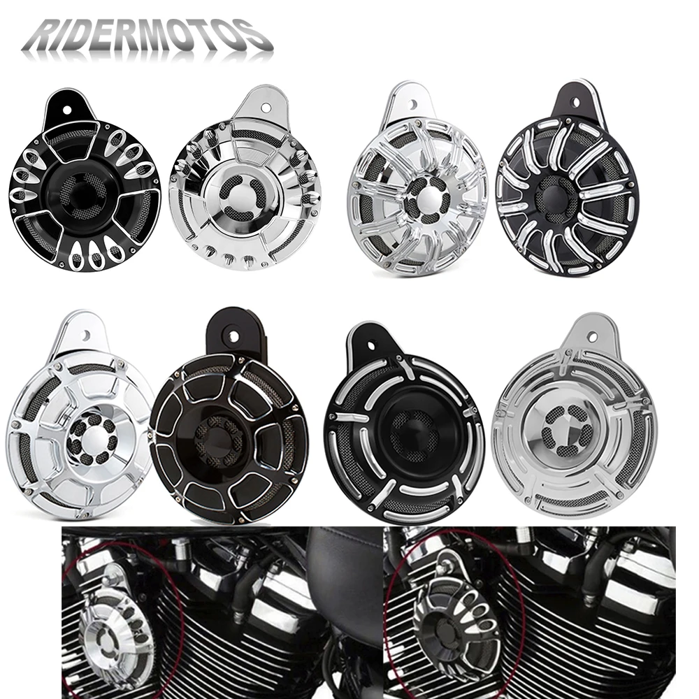Чехол для динамика мотоцикла черный/хром Harley Sportster XL 2007 Up Touring Electra Glide Road king 91