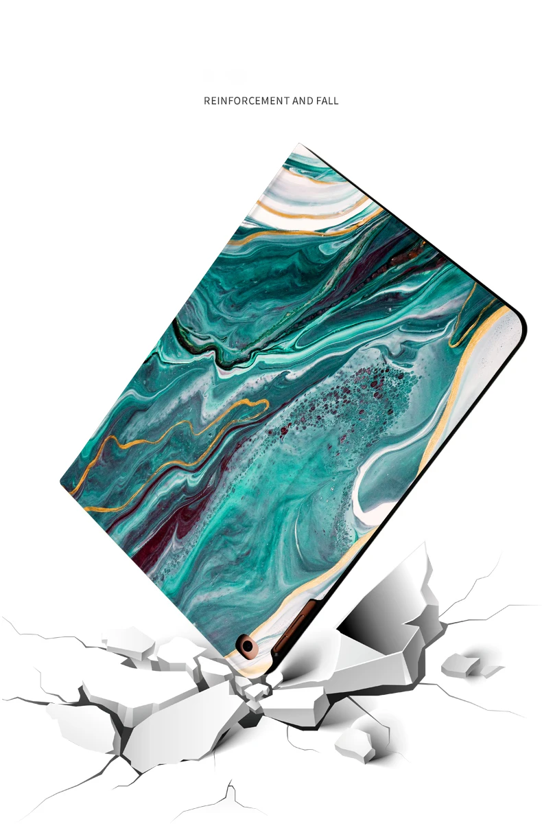 Мрамор Чехол-книжка с откидной крышкой чехол для ipad воздуха Air2 Pro 9,7 10,5 11 12,9 Мини-Платье на возраст 2, 3, 4, 5, планшетный ПК чехол для ipad 9,7