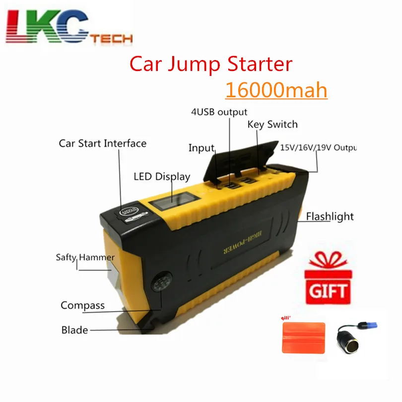 Автомобильный пусковой стартер бустер 600A 12V power Bank пусковое устройство автомобильный стартер Buster светодиодный для автомобильного зарядного устройства