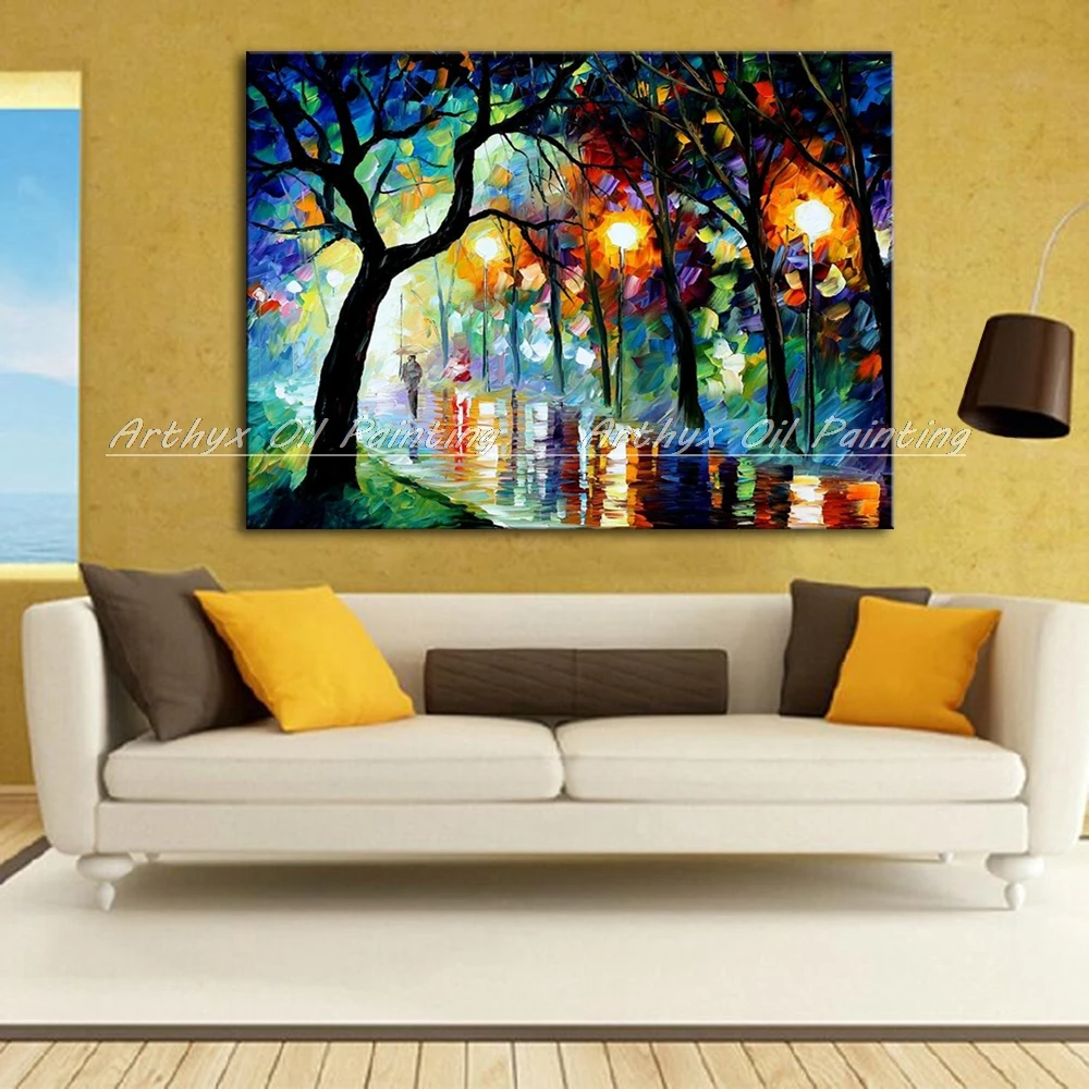 Ручная роспись Толстая Текстура пейзаж картина маслом на холсте искусство