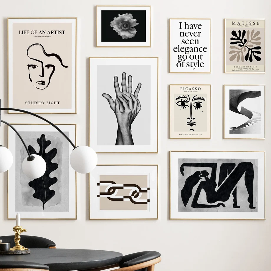 Абстрактная Настенная картина Matisse Picasso винтажный скандинавский постер