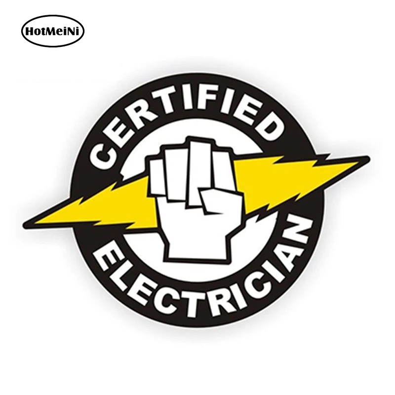 HotMeiNi 12 см x 8 Сертифицированный электрик жесткая шляпа наклейка на шлем этикетка