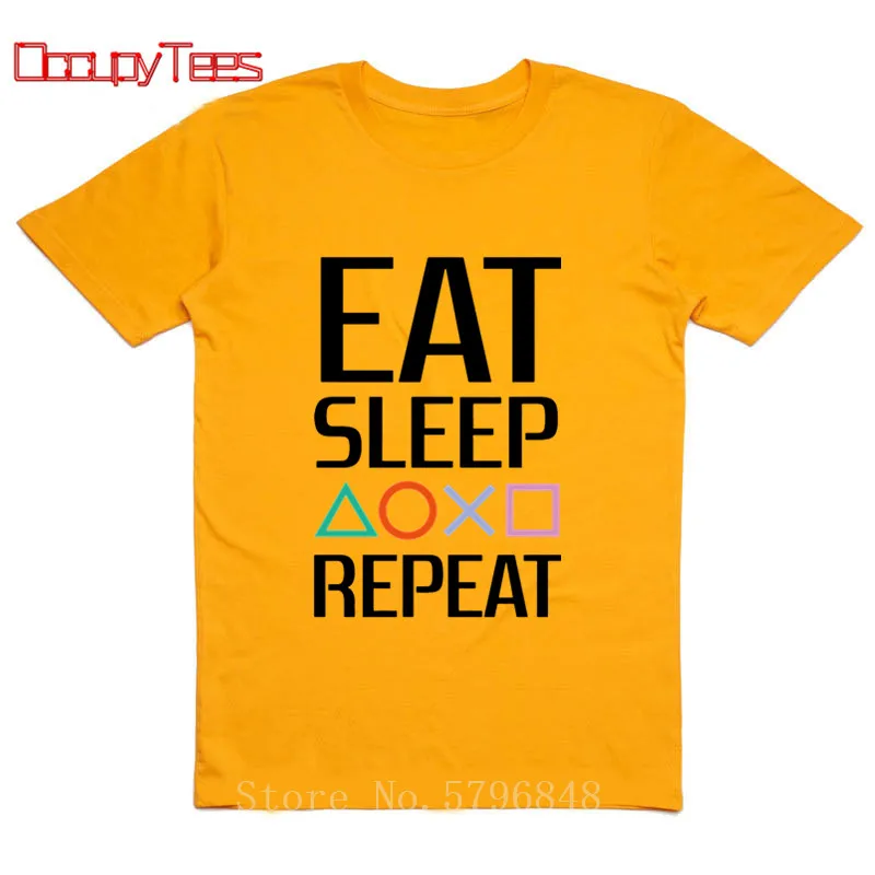 Eat Sleep Playstation Repeat футболка Лучшие хип-хоп топы Crazy Summer PS игровая для мужчин