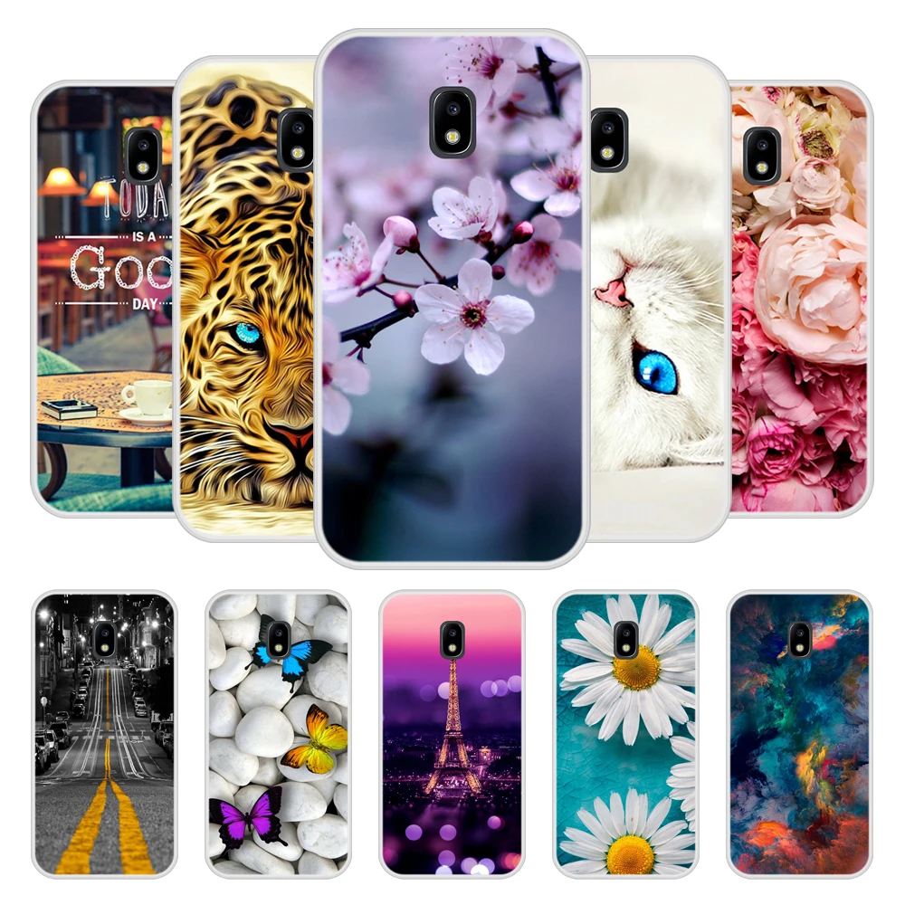 Чехол для Samsung Galaxy J3 2017 мягкий силиконовый чехол из ТПУ с милым рисунком в наличии