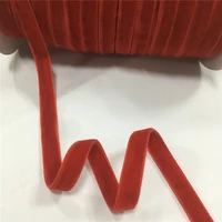 9mm double face red velour ribbons nylon webbing diy accessories 3 yards
