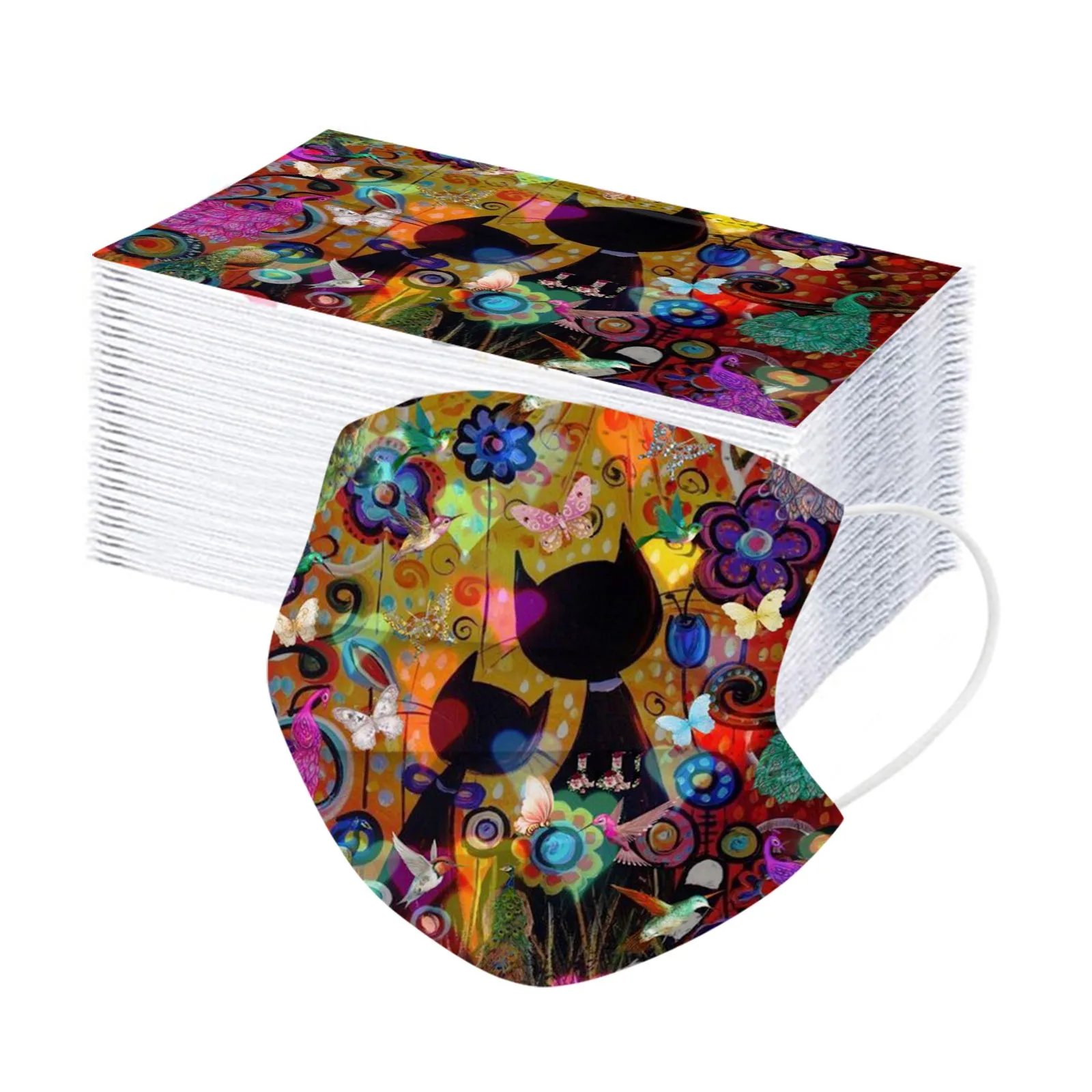 50 шт. 3 слойная одноразовая Защитная маска для взрослых|Аксессуары костюмов| |