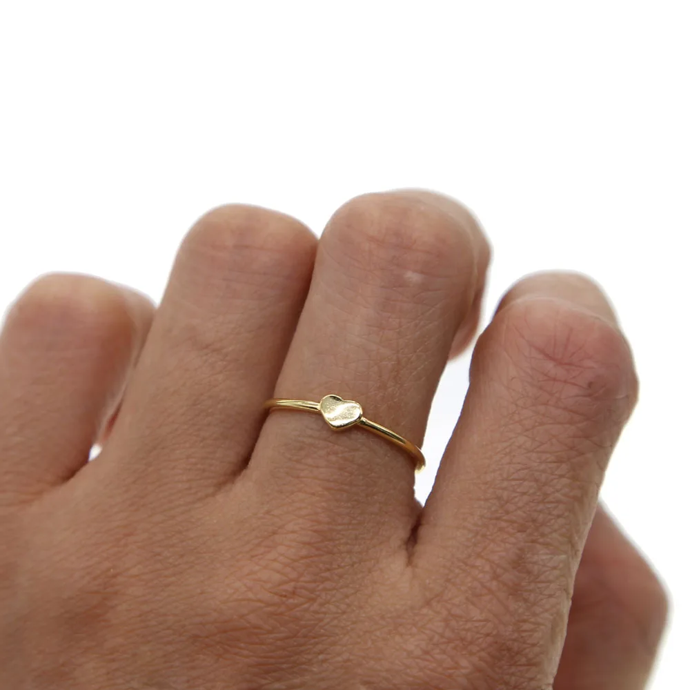 Маленькое регулируемое кольцо из серебра 100% пробы для женщин и девушек 925 |