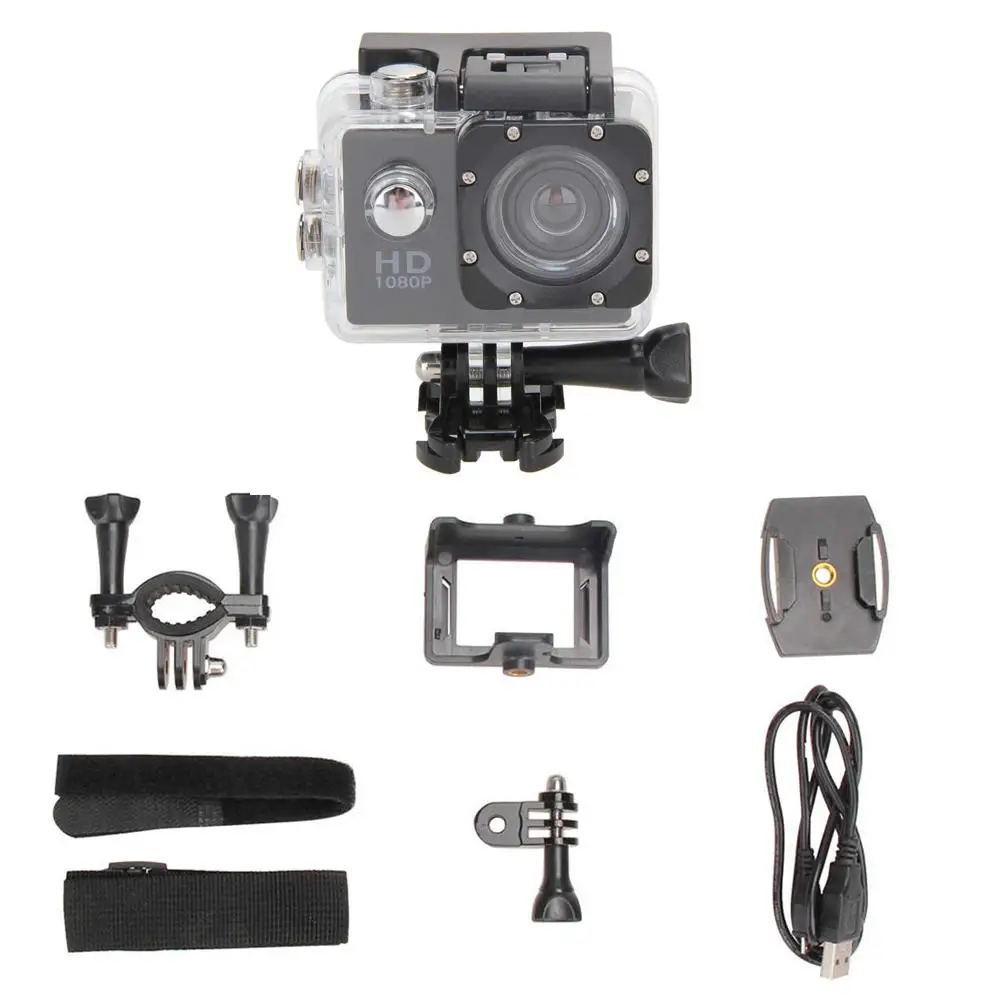 

Helmet Action Camera HD 2.0 Inch Underwater Waterproof Helmet Video Recording Cameras Motorcycle Sport Cam Novice Accessories