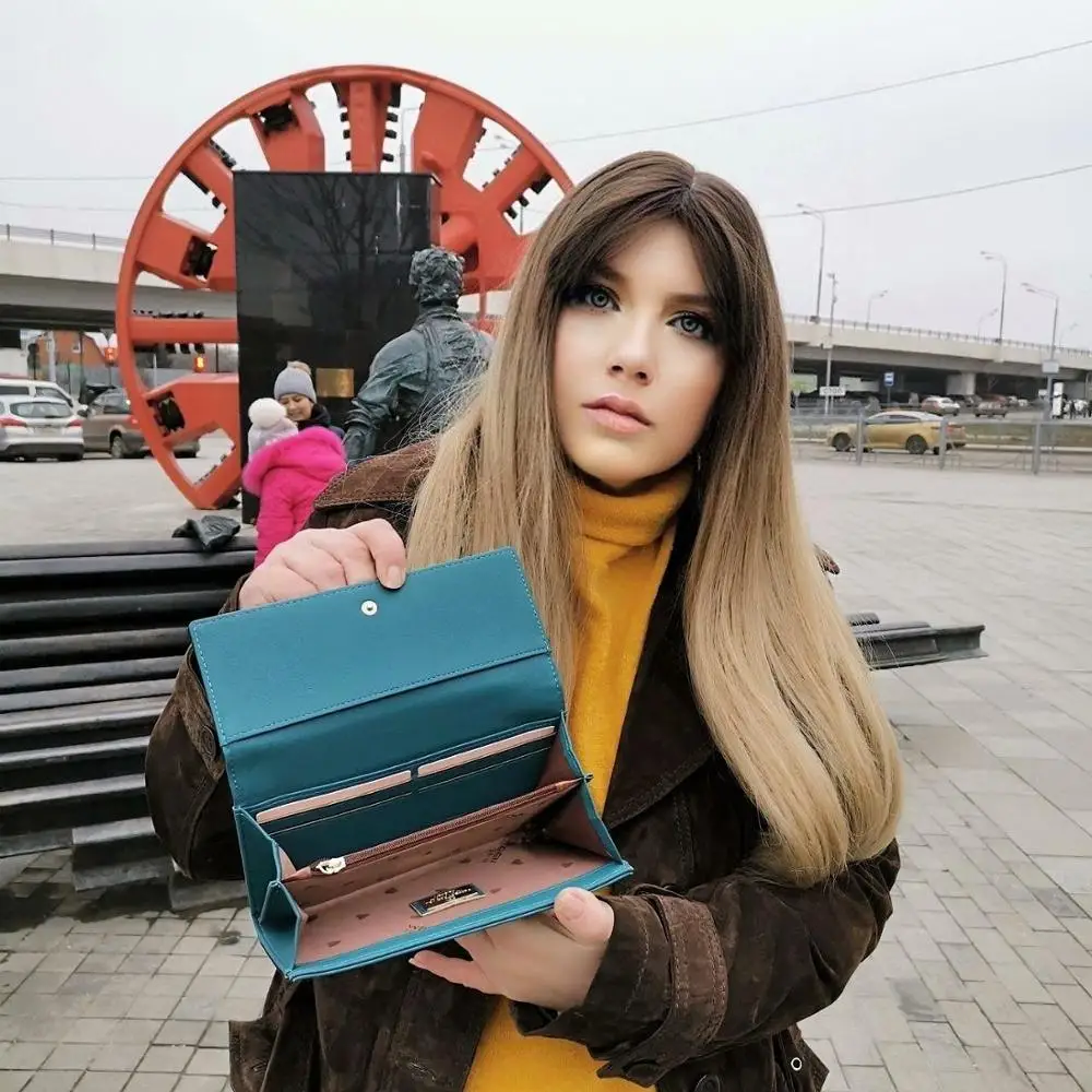 Модный Красочный женский длинный кошелек клатч с множеством отделов держатель