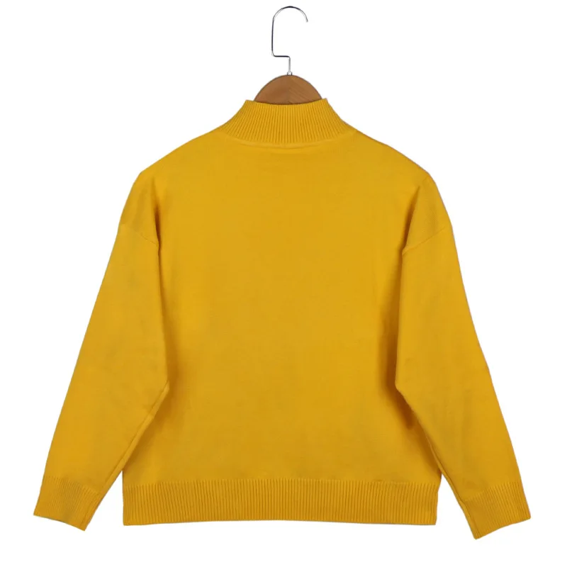 

NEW Foridol Knitted Floral Vintage Winter Sweater Pullovers Female Casual Streetstyle Yellow Basic Sweater Jumper
