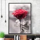 Современная Скандинавская красная роза, картина маслом на холсте, Настенная картина, Настенная картина для гостиной