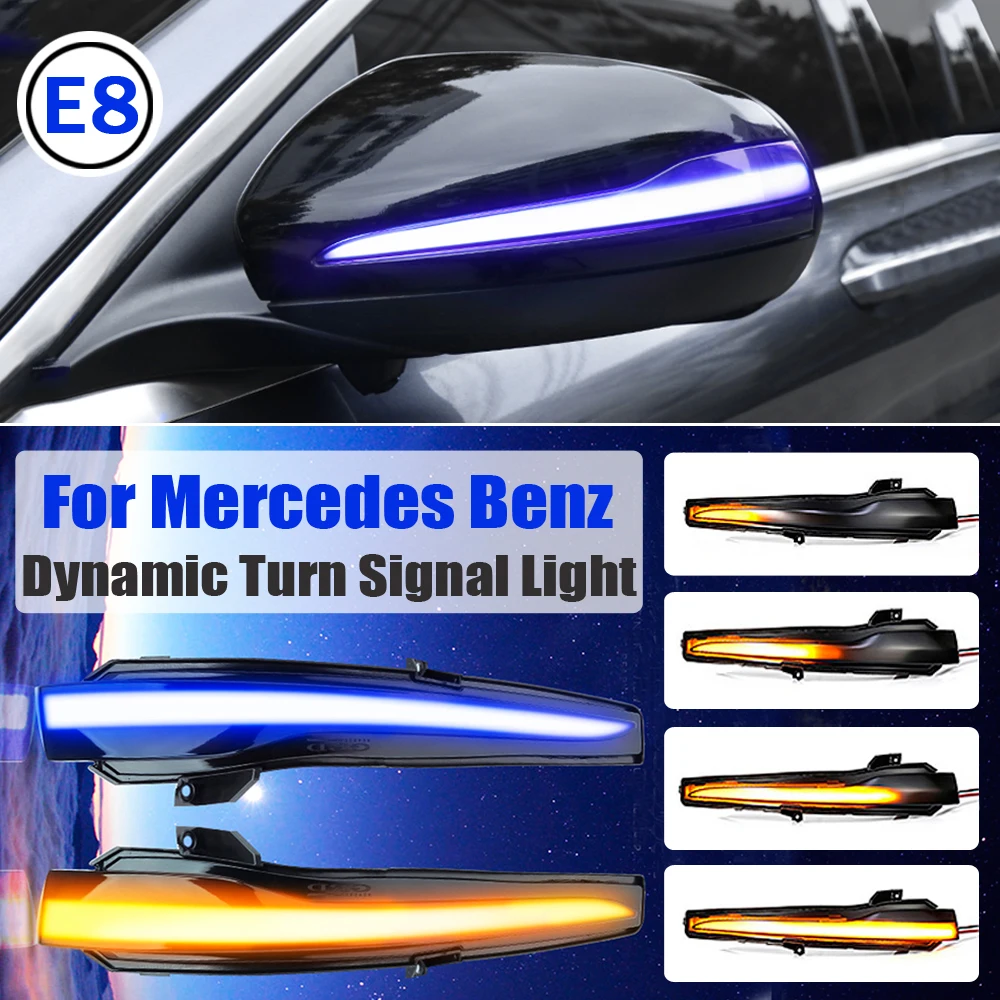 

LED Repeater Light Mirror Flashing Light Side Dynamic Turn Signal Blinker For Benz W205 W213 For Mercedes Benz C E S GLC Class