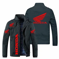 джинсовая куртка куртка мужская Осень-зима 2021, мужские куртки Honda Car Wing, красная куртка с принтом, ветровка, модная мотоциклетная куртка, Мужс...