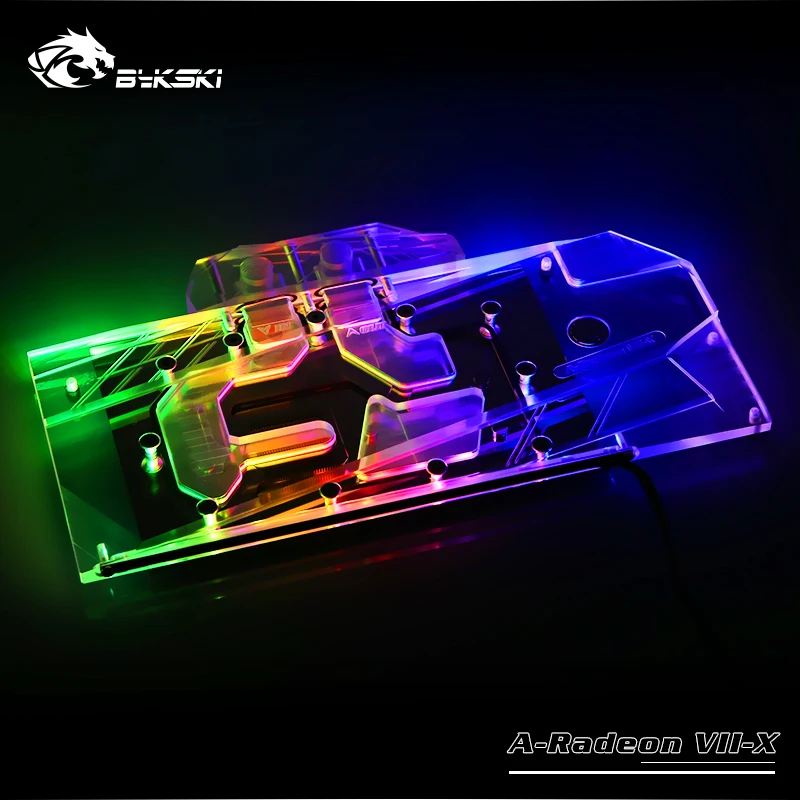 Видеокарта Bykski с полным покрытием графического процессора Water Block для Founder Edition AMD