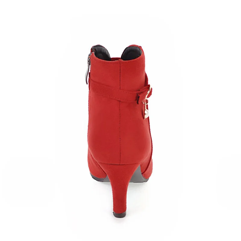 Phoentin/ботинки на тонком высоком каблуке женские ботильоны для женщин из флока