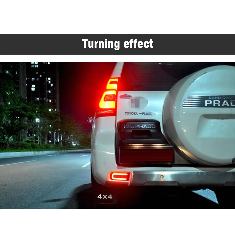 

2pc For Toyota Land Cruiser Prado 150 FJ150 LC150 2010-2019 Rear Bumper LED Tail Light Driving Lamp Turn Signal Lamp Accessories