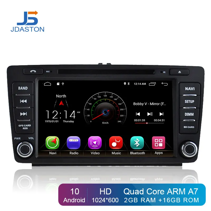 JDASTON 8 дюймов Android 10,0 автомобильный dvd-плеер для SKODA Octavia 2009-2013 gps навигация Мультимедиа Стерео 2 Din автомагнитола ips wifi