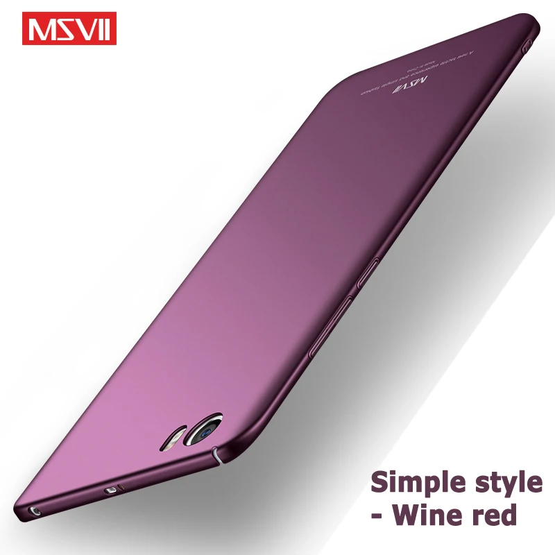 Simple Wine red Чехол для Xiaomi mi 5s чехол Msvii Silm Матовые чехлы для Xiaomi mi 5 S mi 5S чехол Xao mi 5 S PC чехол для Xiaomi mi 5 S m5s чехол s - Цвет: Simple Wine red