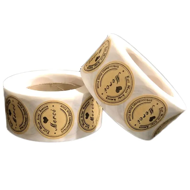 500 шт. наклейки из крафтовой бумаги с надписью &quotThank You&quot s Упаковка для ручной