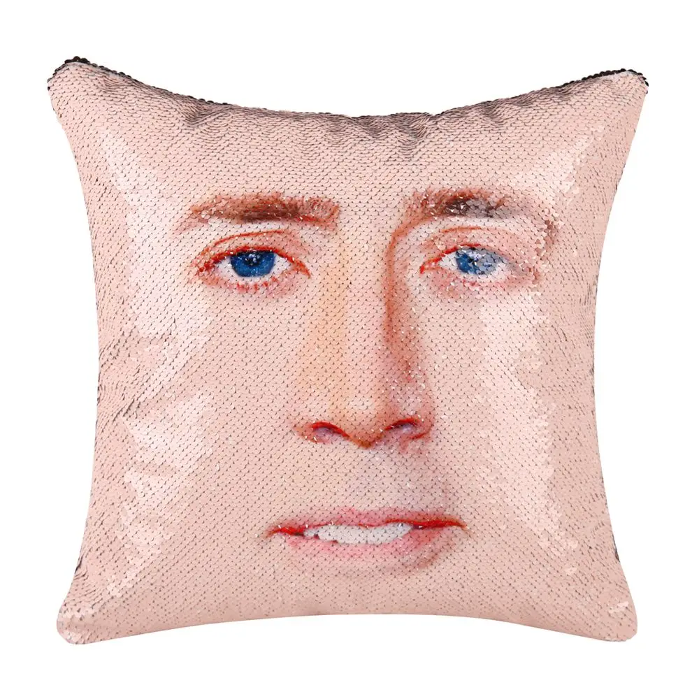 Новая подушка русалка обратимая клетка Николя наволочка с блестками