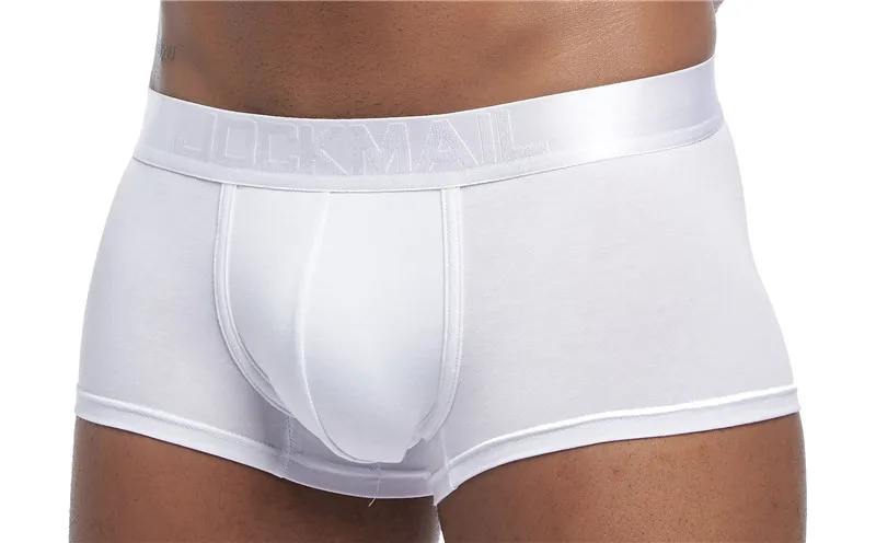 Белый JOCKMAIL, боксеры, мужское нижнее белье, мужские сексуальные дышащие трусы, модальные удобные мужские трусы, шорты, мужские трусы - Цвет: Белый