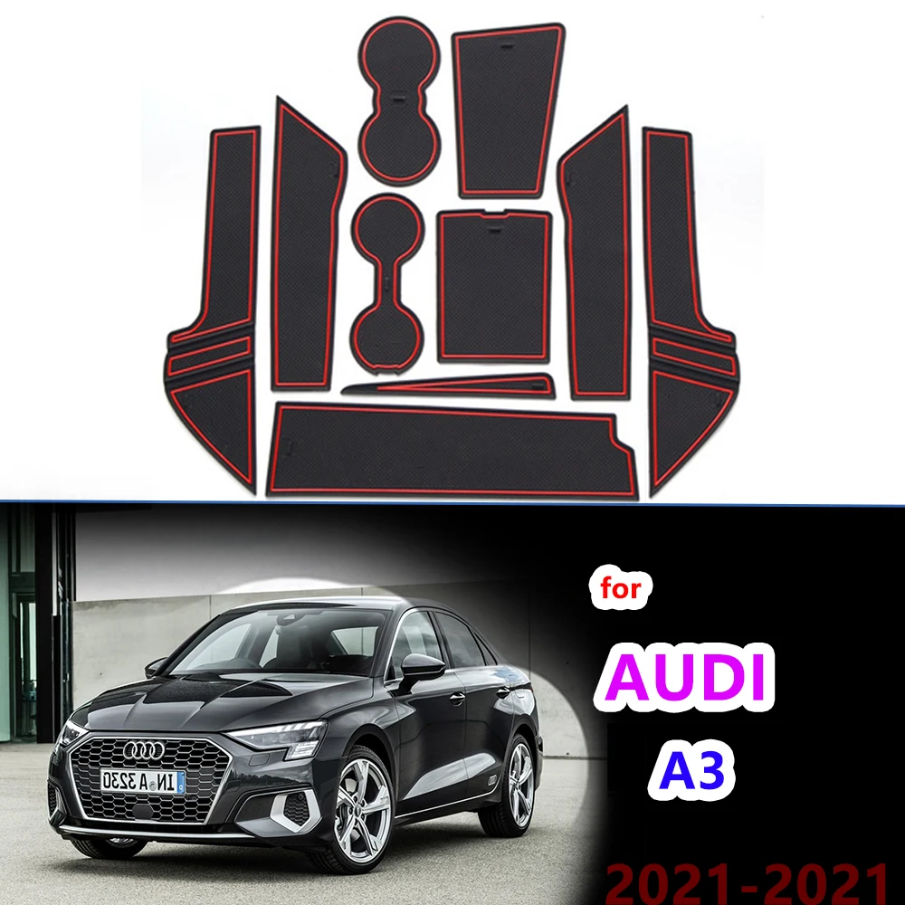 

Anti-Slip Mat Phone Gate Slot Mats Cup Rubber Pads Rug For AUDI A3 8Y MK4 2021 2022 Car Interior Door Pad/Cup Non-slip pad