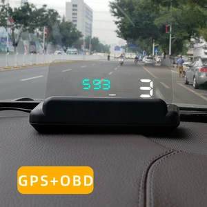 Car HUD Head-up Display HD Folding Big Screen Car OBD Universal HUD Speedometer Projection