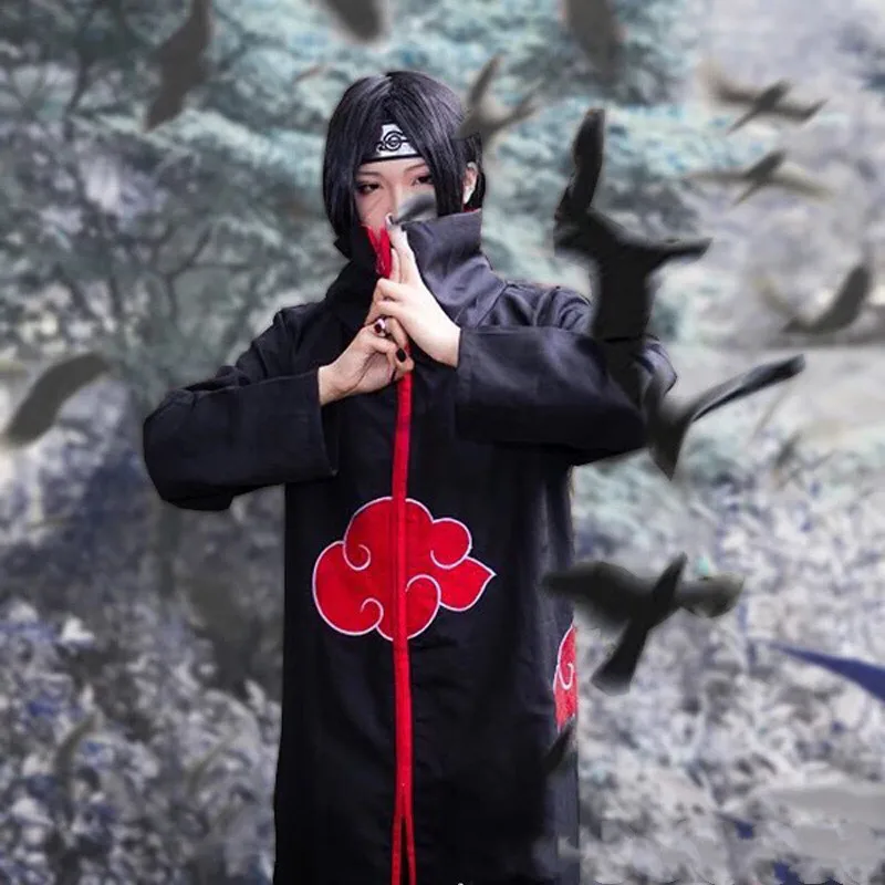 Аниме серия ниндзя красное облако халат накидка Косплей модная мультяшная