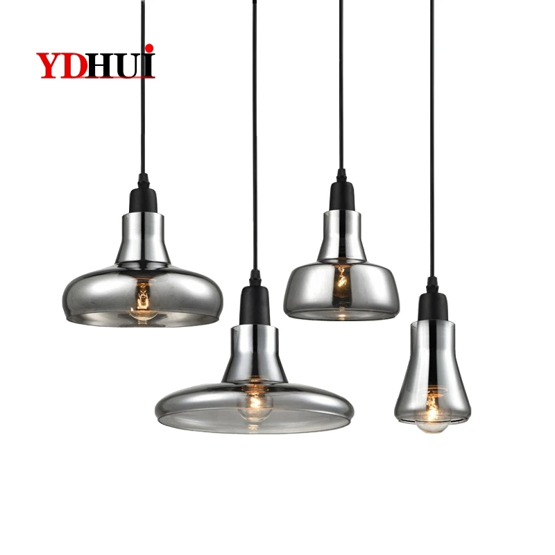 Современная Скандинавская стеклянная теневая люстра E27 для гостиной отдельная