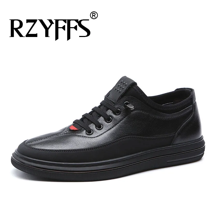 

High Quality Genuine Leather Fashion White Lace-up Leather Shoes Flats Zapatillas Hombre Mens Casual Sneaker Shoes A52-52