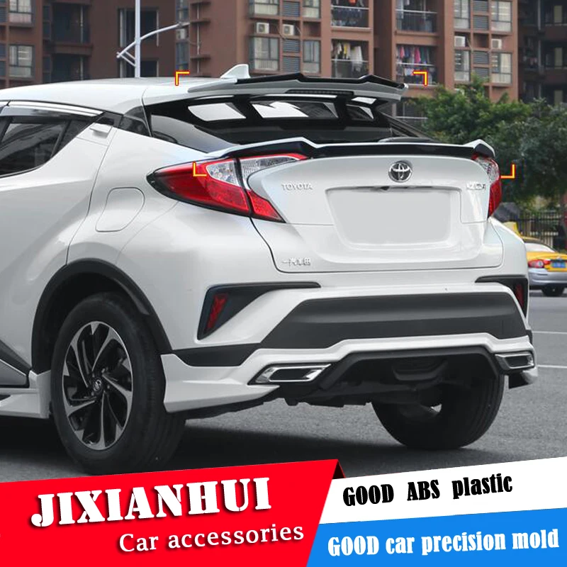 Спойлер на крышу для Toyota CHR 2018 2019 C HR спойлер yRF ABS пластик Материал заднее крыло