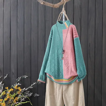 

Размера плюс женская одежда пуловеры для женщин свободные свитера